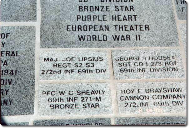Camp Shelby Buy a Brick Program – Members of the 69th Infantry Division honored